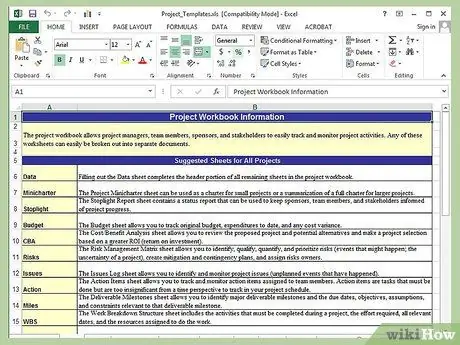 تجميد الخلايا في Excel الخطوة 1