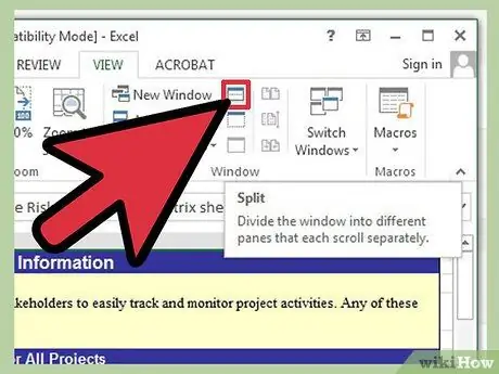 Geler les cellules dans Excel Étape 9