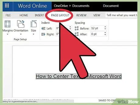 Centre de text al Microsoft Word Pas 8