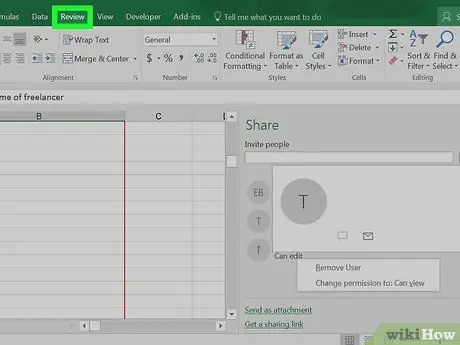 Prestanite dijeliti Excel radnu knjigu 9. korak