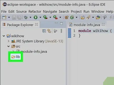 Eclipse (Java) ішіндегі жобалау жолдарына JAR қосу 1 -қадам