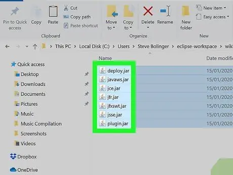 Pievienojiet JAR projekta veidošanas ceļiem Eclipse (Java) 2. darbība