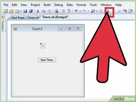 Tambahkan Timer di Visual Basic Langkah 7