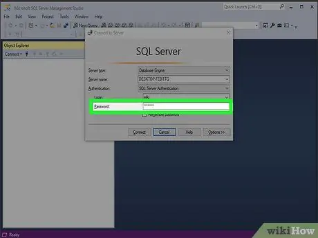 Atiestatīt SA paroli SQL Server 25