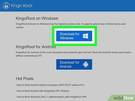 Root tabletu Android, krok 7