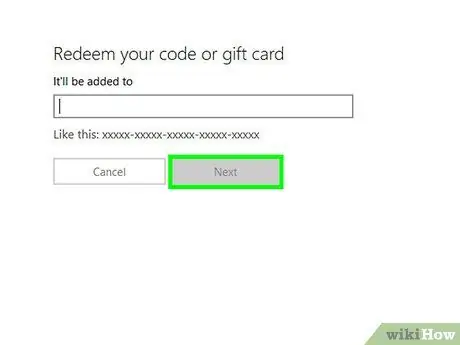 Redeem Codes di Xbox One Langkah 3