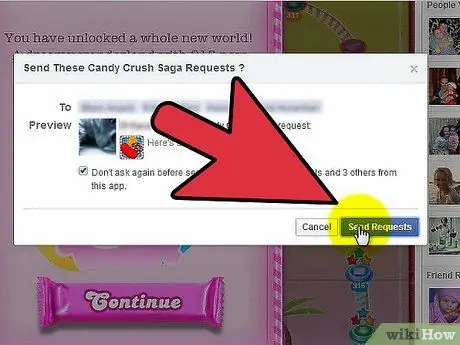 Skicka liv på Candy Crush Steg 4