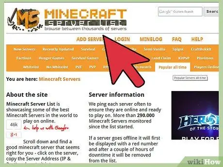 Sertailah Minecraft Server Langkah 1