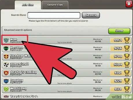 Sluit aan by 'n Clan in Clash of Clans Stap 8