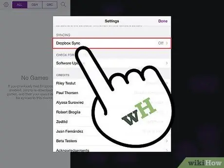 Sinhronizējiet GBA4iOS ar Dropbox 13. darbību