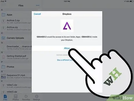 GBA4iOS -u Dropbox Addım 14 ilə sinxronlaşdırın