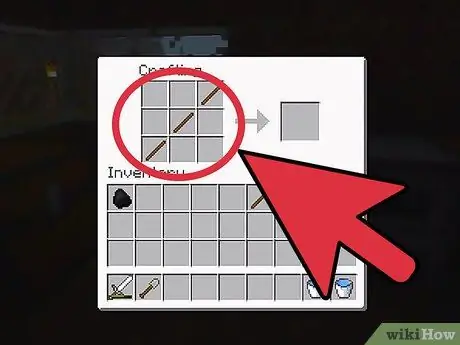 Tengeneza Fimbo ya Uvuvi katika Minecraft Hatua ya 3