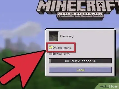 Graj w grę wieloosobową na konsoli Minecraft Xbox 360 Krok 1