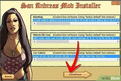 Instalējiet automašīnas modifikācijas Grand Theft Auto San Andreas, 6. darbība