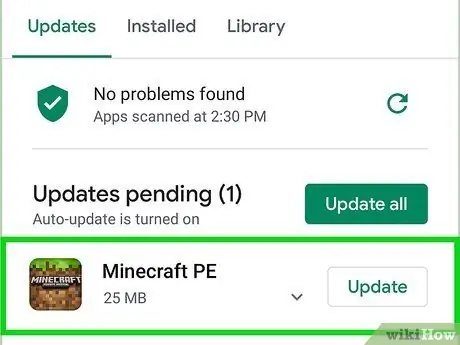 Aktualizujte Minecraft PE, krok 6