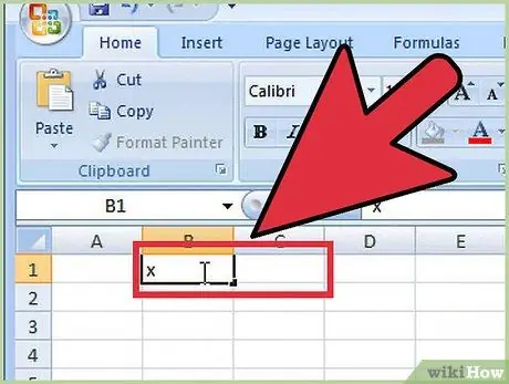 Calculate Slope in Excel Step 1