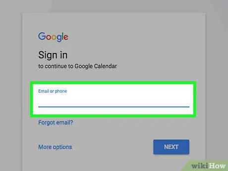 Distribuiți-vă Google Calendar Pasul 1