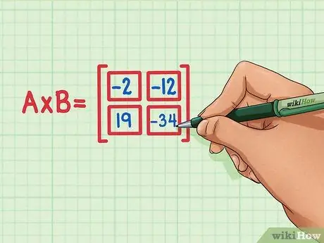 Matrices vermenigvuldigen Stap 6