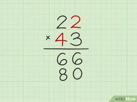 Feu la multiplicació de doble dígit Pas 5