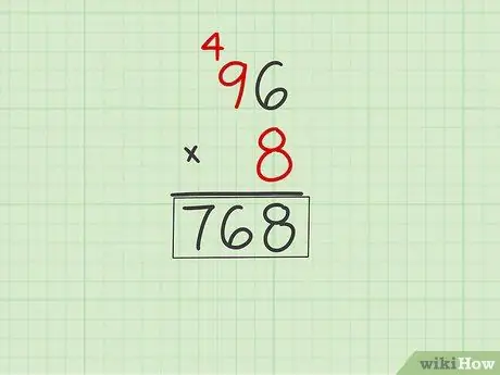 Führen Sie die zweistellige Multiplikation Schritt 9 durch