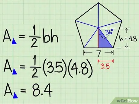 Finden Sie den Bereich eines regelmäßigen Pentagons Schritt 10