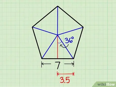 Tìm diện tích của một hình ngũ giác thông thường Bước 8