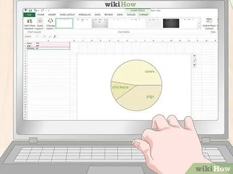 Sudarykite skritulinę diagramą 12 veiksmas