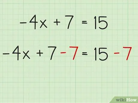 Löse zweistufige algebraische Gleichungen Schritt 2