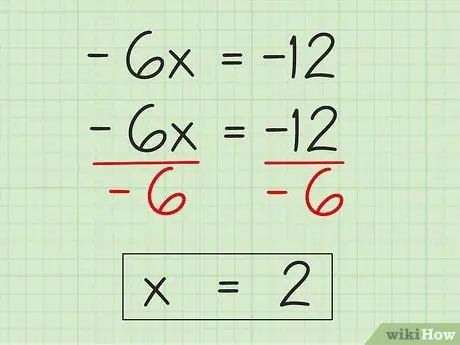 Kétlépcsős algebrai egyenletek megoldása 9. lépés