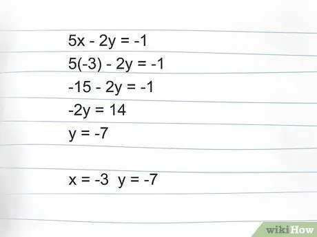 Löse multivariable lineare Gleichungen in Algebra Schritt 9