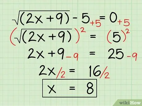 Løs et algebraisk uttrykk Trinn 9