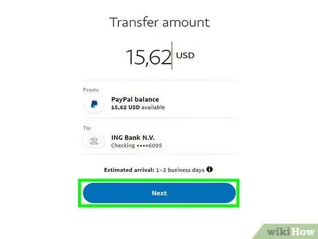 Transferir dinheiro do PayPal para uma conta bancária Etapa 17