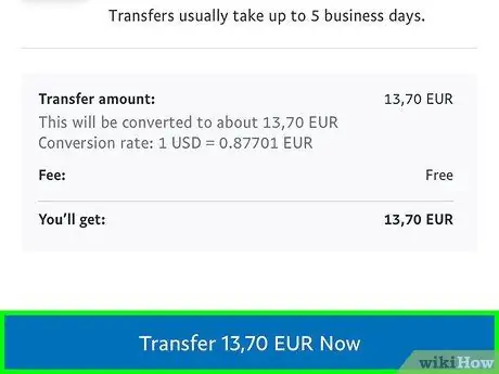 Transfer Money from PayPal to a Bank Account Step 9