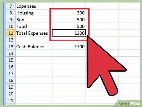 Lumikha ng isang Budget Spreadsheet Hakbang 11