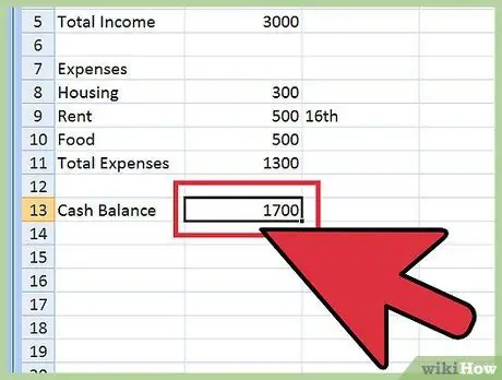 Lumikha ng isang Budget Spreadsheet Hakbang 12