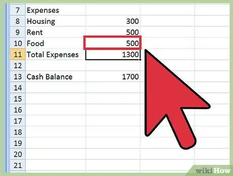 Lumikha ng isang Budget Spreadsheet Hakbang 13