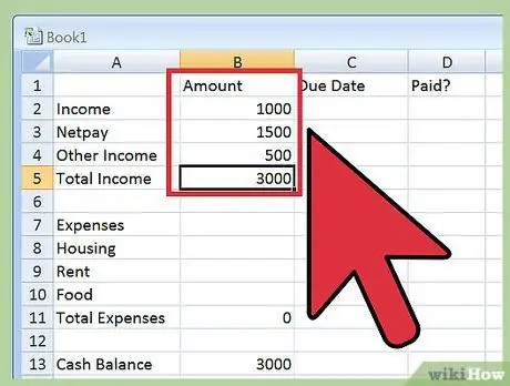 Lumikha ng isang Budget Spreadsheet Hakbang 8