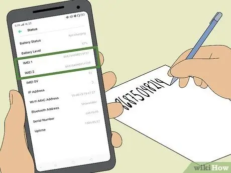 Găsiți numărul IMEI sau MEID pe un telefon mobil Pasul 12