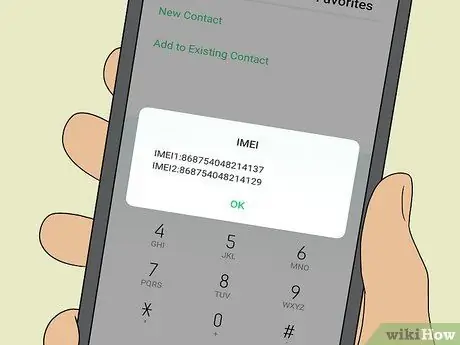 Pronađite IMEI ili MEID broj na mobilnom telefonu Korak 2