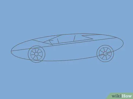 Menggambar Lamborghini Langkah 8