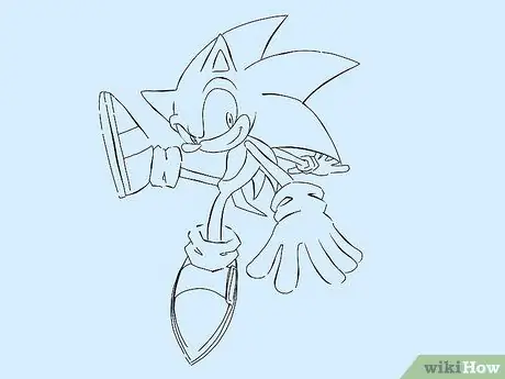 Draw Sonic Characters Step 11