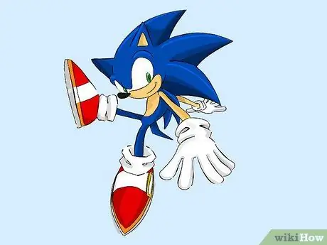 Menggambar Karakter Sonic Langkah 12