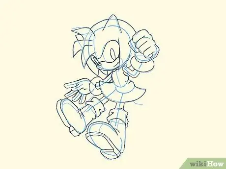 Draw Sonic Characters Step 22