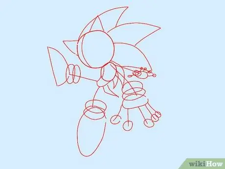 Draw Sonic Characters Step 7