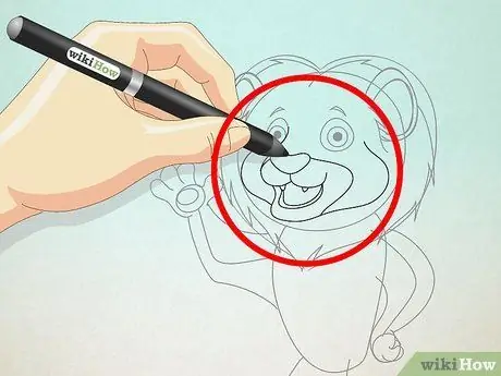 Gumuhit ng isang Cartoon Lion Hakbang 10