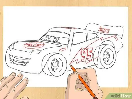 Zeichnen Sie Lightning McQueen Schritt 5