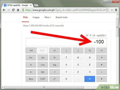 Use a Calculadora do Google, Etapa 3