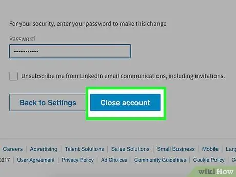 Een LinkedIn-account verwijderen Stap 8