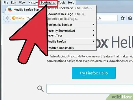 Organisera bokmärken i Firefox Steg 2