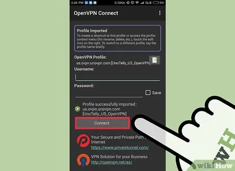 Lidhuni me një server OpenVPN Hapi 26